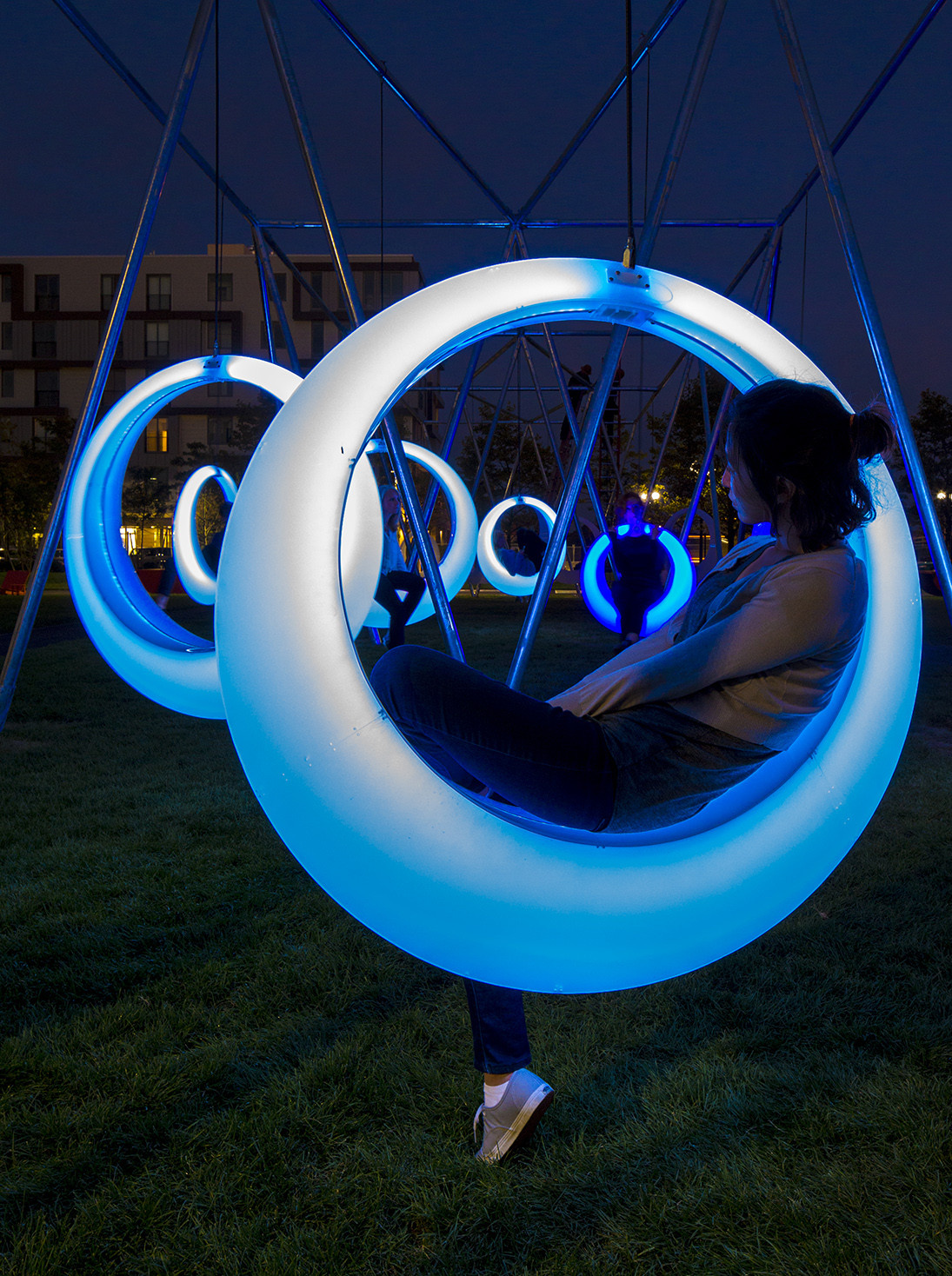 Get Swinging in Boston on these Glowing LED Hoops