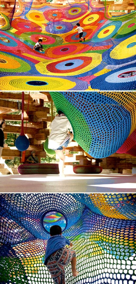 Meet the Artist Behind Those Amazing, Hand-Knitted Playgrounds