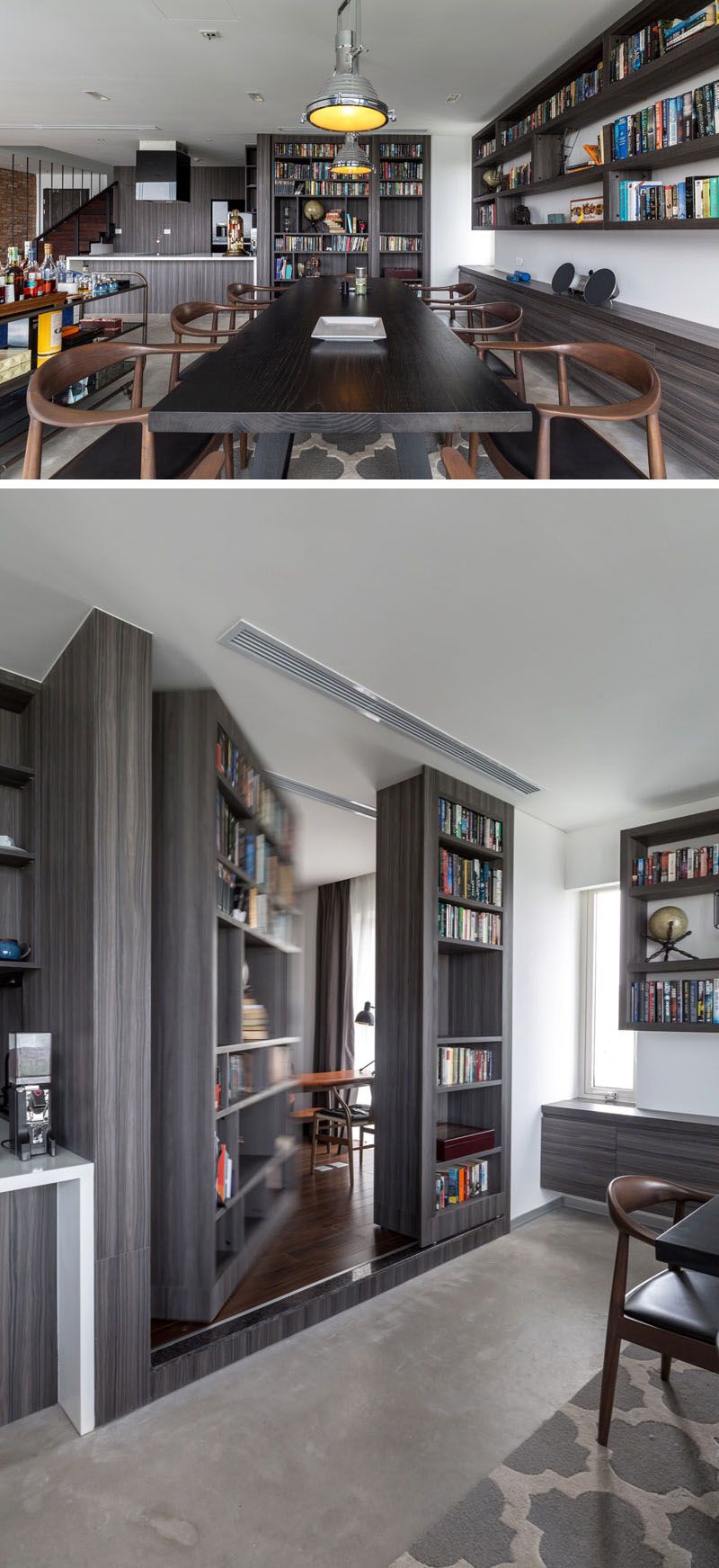 Can you spot the hidden door that leads to a secret room?