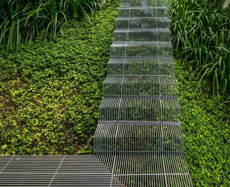 Landscape Design Idea - Low impact stairs that allow plants to grow below them