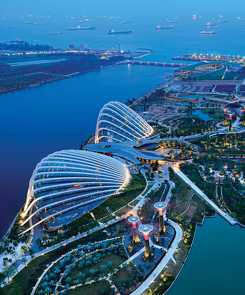 Gardens by the Bay at the blue hour...
