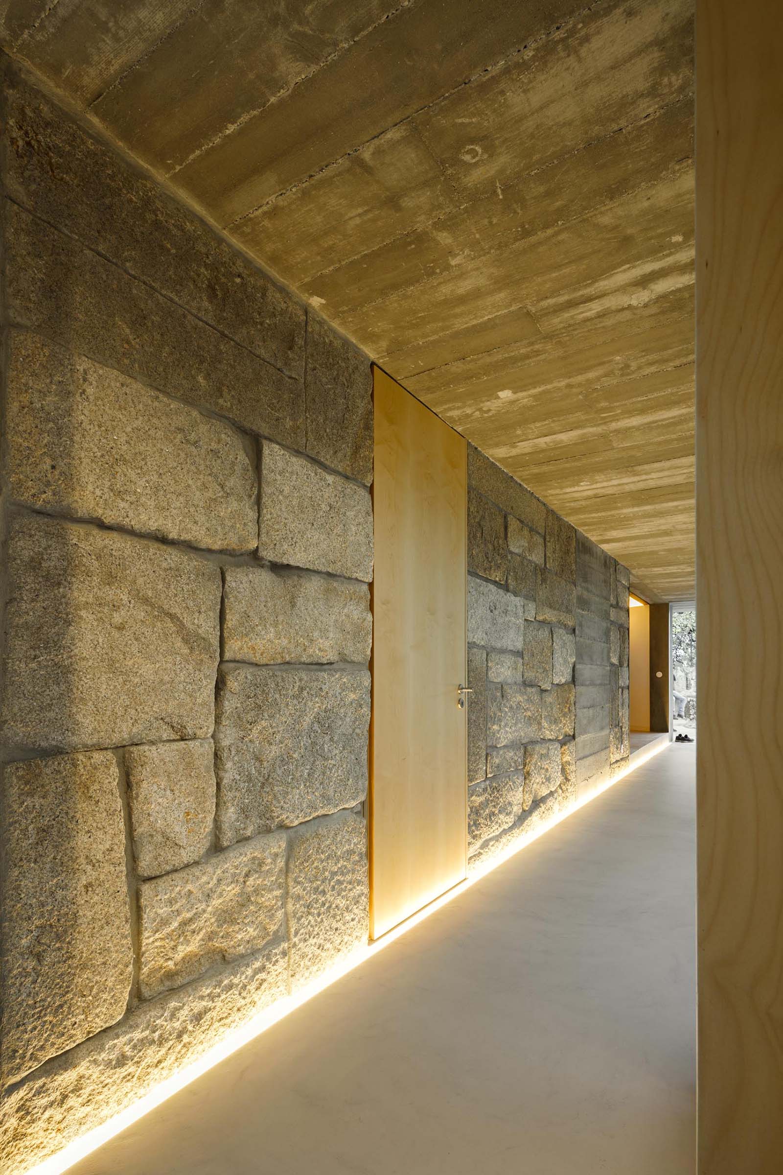 The Hallways Inside This Remodeled Farmhouse Are Illuminated With LED Lighting