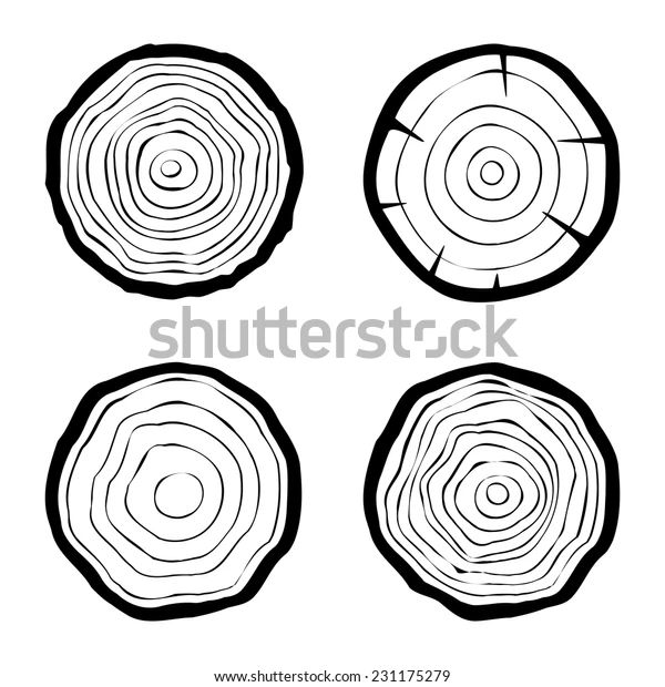 Set Four Tree Rings Icons Concept Stock Vector (Royalty Free) 231175279 | Shutterstock