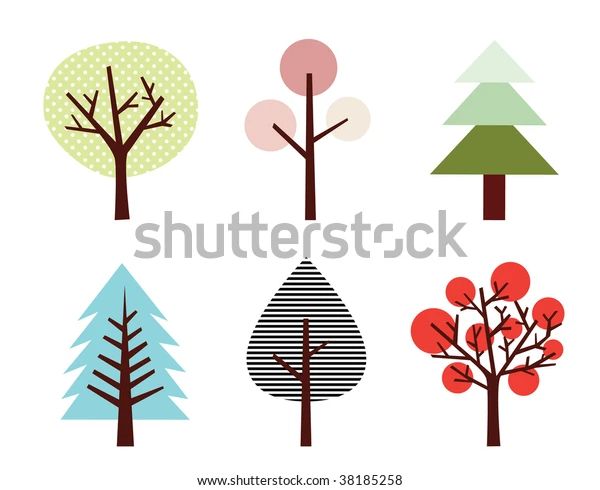 Tree Set Stock Illustration 38185258 | Shutterstock