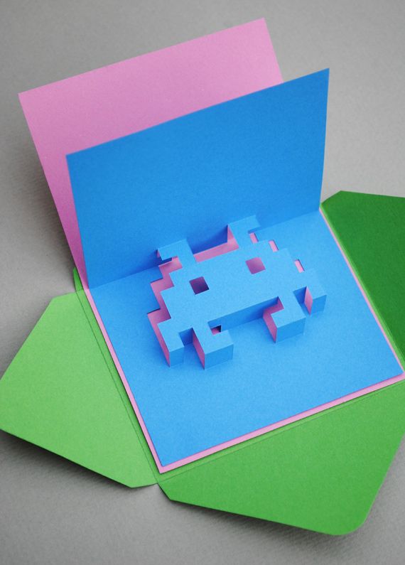DIY: 8-Bit Popup Cards